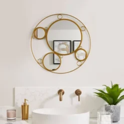 Uniquewise Decorative Shaped Metal Frame Wall Mounted Modern Mirrors For Home Office And For Any Wall -Decor Haven Shop GUEST c18c9c69 36b1 42bd b5d4 7ae5a24e72ef