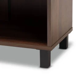 Rossin Walnut Finished 2 Door Wood Entryway Shoe Storage Cabinet Brown - Baxton Studio -Decor Haven Shop GUEST c192aed1 aeff 416c ba80 3200027eef17