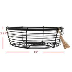 Black Metal & Jute Fruit Basket - Foreside Home & Garden -Decor Haven Shop GUEST c1d2d80f ae93 4b59 ae64 b5e84f72efcf