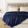 1 Pc Queen Microfiber Flannel Fleece Bed Blankets Navy Blue - PiccoCasa -Decor Haven Shop GUEST c1e577c3 a7f3 47ff 8f01 ef69a1bf4f5e