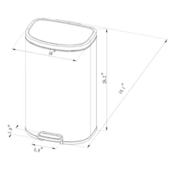 45L D Shape Step Trash Can - Brightroom™ -Decor Haven Shop GUEST c2061739 02e1 4b84 8bb6 9115a2781dbe