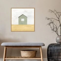 22" X 22" Rural Barn Simplicity II By Courtney Prahl Framed Canvas Wall Art Light Brown - Amanti Art -Decor Haven Shop GUEST c22d03f7 4811 40fd bafb c1509bea101d