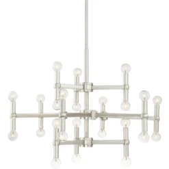 Possini Euro Design Marya Brushed Nickel Chandelier 32" Wide Modern 24-Light Fixture For Dining Room House Foyer Kitchen Island Entryway Bedroom Home -Decor Haven Shop GUEST c377a767 7d2d 4ac9 a18d f4a9873aaf53