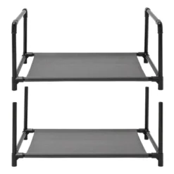 Juvale 2 Pack Black 4-Tier Narrow Shoe Rack For Entryway, Metal Free Standing Shelf Organizer For Closet, 17 X 11 X 30 In -Decor Haven Shop GUEST c38b774b 1f91 49c2 9867 a6ed89e34c94