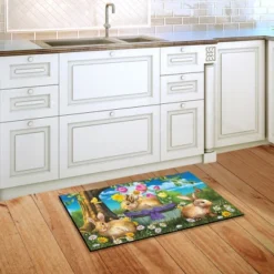 Briarwood Lane Spring Bunny Basket Floral Doormat Tulips Easter Floral Indoor Outdoor 30" X 18" -Decor Haven Shop GUEST c3d914db b670 4665 bc42 c36eff9f84b9