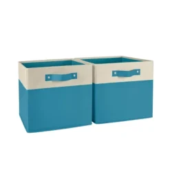 2pc Kids' 10.5" Two-Toned Folding Storage Bin Set - RiverRidge Home -Decor Haven Shop GUEST c40a94f3 f12a 4807 9171 c1cb37f86683