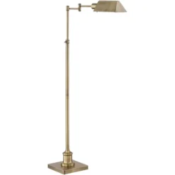 Regency Hill Industrial Adjustable Swing Arm Pharmacy Floor Lamp With USB Charging Port 54" Tall Aged Brass Living Room Reading -Decor Haven Shop GUEST c4884b97 a47c 4391 a780 37fcd47317d0