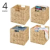 MDesign Woven Hyacinth Home Storage Basket For Cube Furniture, 4 Pack -Decor Haven Shop GUEST c4cd3d65 58d7 429d ad85 b63850de8d15