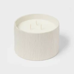 Textured Straight Side Ceramic Vanilla Pumpkin Candle White - Threshold™ -Decor Haven Shop GUEST c83f7ca8 e5f6 4819 98d2 08162f587614