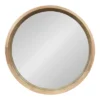 30" X 30" Hutton Round Wood Wall Mirror Natural - Kate And Laurel -Decor Haven Shop GUEST c8424b68 a17a 4fdc 987e 30ba9ab6a6a0