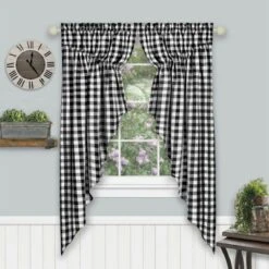 Kate Aurora Farmhouse Plaid Gingham Check Swag Valance Curtain Panel Pair -Decor Haven Shop GUEST c9f9f716 ce92 41d7 9d5d 106c43d3bdb1