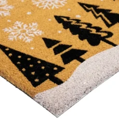 Northlight Trees And Snowflakes Natural Coir Christmas Outdoor Doormat 18" X 30" -Decor Haven Shop GUEST cb08a43d 6499 480e afcd 5c3e2ee8831f