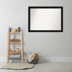 42" X 31" Non-Beveled Grand Narrow Bathroom Wall Mirror Black - Amanti Art -Decor Haven Shop GUEST cb610ae1 5da8 4bb0 a0f1 eb8efdd2796b