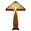 27" Resin Contemporary Mission Table Lamp With Tiffany Glass Shade - Cal Lighting -Decor Haven Shop GUEST cd30c2fa a2fa 4786 b645 ed4f8083add0