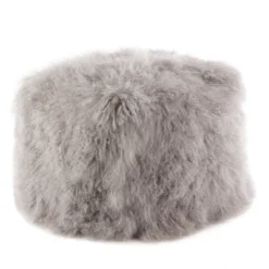 Saro Lifestyle Real Mongolian 100% Wool Lamb Fur Pouf Ottoman Square -Decor Haven Shop GUEST cd8909ef b1d1 471f ab25 5bd5e1af2a54