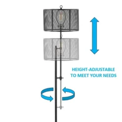 64.5" Noah Modern Industrial Iron Height-Adjustable LED Floor Lamp Black (Includes LED Light Bulb) - JONATHAN Y -Decor Haven Shop GUEST ce3b4e3b b261 42e0 b670 04c0ba0e0a0c