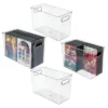 MDesign Plastic Office Storage Organizer Bin With Handles, 4 Pack, Clear -Decor Haven Shop GUEST ce5e4019 2aea 4fe0 9bd2 e8ceb257c759