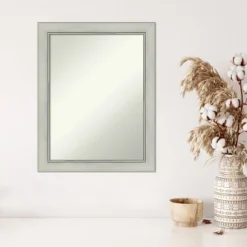 22" X 28" Non-Beveled Flair Silver Patina Wall Mirror - Amanti Art -Decor Haven Shop GUEST cf534cfa b3a4 45f0 8f5c 538587e7a6ea