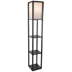 Hastings Home Floor Lamp – Etagere Style Standing Light With 3 Tiers Of Storage Shelving, Black -Decor Haven Shop GUEST cfb27258 6b95 4025 99b1 922d70a48d94