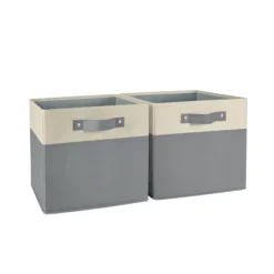 2pc Kids' 10.5" Two-Toned Folding Storage Bin Set - RiverRidge Home -Decor Haven Shop GUEST d0623022 fa1f 4111 a588 a87bdda80225