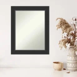 23" X 29" Non-Beveled Corvino Black Wood Wall Mirror - Amanti Art -Decor Haven Shop GUEST d0a9342a 94b2 476a 8fcf b3aad0f6f2c6