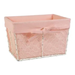 Design Imports Set Of 5 Antique White Chicken Wire Liner Baskets Blush -Decor Haven Shop GUEST d1528f8b bc13 4843 96d3 4b930f645ea1