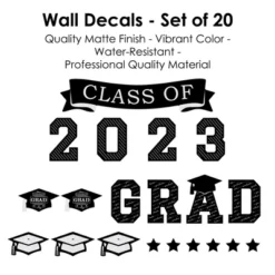 Big Dot Of Happiness Class Of 2023 Graduation Cheers Party Wall Decals Set Of 20 -Decor Haven Shop GUEST d288de0e 4a6a 4ebe 901a 021a45b8d310