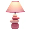 17.25" Contemporary Ceramic Stacking Stones Table Desk Lamp Pink - Creekwood Home -Decor Haven Shop GUEST d3774983 448a 4f19 adf4 1652e01b5102