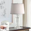 Vienna Full Spectrum Traditional Table Lamp With USB Charging Port 25" High Crystal Gray Shade Living Room Desk Bedroom House Bedside -Decor Haven Shop GUEST d46caf0a 95b6 4f6a b7e1 1419575d1085