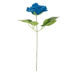 Bright Creations 60 Pack Artificial Blue Foam Roses, Faux Fake Flower Heads With Stems & Leaves For Decor & Craft, 136 Piece, 3 In -Decor Haven Shop GUEST d5b57bf4 b92a 4682 bb72 de9a59b82d65