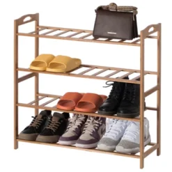 Basicwise Bamboo Storage Shoe Rack, Free Standing Shoe Organizer Storage Rack -Decor Haven Shop GUEST d80623a0 8d2d 4f57 986f 13ba3e6407fd