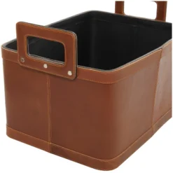 Set Of 2 Large Leather Storage Baskets Brown - Olivia & May -Decor Haven Shop GUEST d835f473 6ff8 4023 bf5e 9284e8a6c221