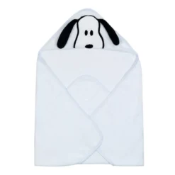 Lambs & Ivy Snoopy Baby/Infant Cotton Hooded Bath Towel - White -Decor Haven Shop GUEST da924246 f307 4457 8312 4896863bc623