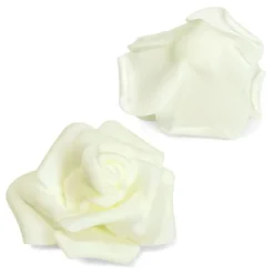 Juvale 100 Pack Ivory Artificial Rose Flower Heads, 3 Inch Stemless Flowers For Weddings, Bouquets, DIY Crafts -Decor Haven Shop GUEST dbb93ec2 96ed 4425 adf8 8bff5c222121