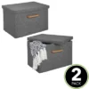 MDesign Soft Textured Fabric Home Storage Organizer Box, 2 Pack -Decor Haven Shop GUEST dbef0e3b c053 4168 89ec 90151a1ae6e4