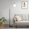 Bristol Arched Floor Lamp Matte Black Base/Frosted Shade - Ink+Ivy -Decor Haven Shop GUEST dc0f971c f316 4920 9f2d 52226dea77bd