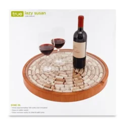 True Wine Cork Collector Lazy Susan Turntable, Wooden And Glass Storage For 130 Corks, Tabletop Or Countertop Organization, Set Of 1 -Decor Haven Shop GUEST dca85f91 e919 4775 a6ca 2a5bbf50efc2