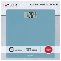 Digital Glass Bathroom Scale With Spa Blue - Taylor -Decor Haven Shop GUEST dce541e5 4893 4dd9 9a69 a52a4d7a6aae