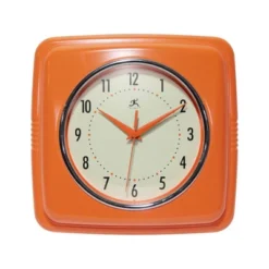 9" Square Retro Wall Clock - Infinity Instruments -Decor Haven Shop GUEST dceaa93b 9419 456e a9c2 e82528252ea4