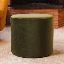 19" Round Pouf Ottoman - WOVENBYRD -Decor Haven Shop GUEST dcf00220 cec8 4f39 9eef dee12cdedc90