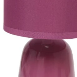 10.04" Traditional Ceramic Thimble Base Bedside Table Desk Lamp With Matching Fabric Shade Mauve - Simple Designs -Decor Haven Shop GUEST dcfef43b 8976 4f1f 84fd 690dbfe13e59