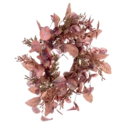 Vickerman 16" Dusty Rose Artificial Fall Eucalyptus And Berry Wreath Candle Ring -Decor Haven Shop GUEST dd042ea6 630b 43f7 85ad 671613f156bb