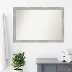 40" X 28" Non-Beveled Dove Narrow Bathroom Wall Mirror Gray Wash - Amanti Art -Decor Haven Shop GUEST dde2a6c2 45ec 47b2 a36c 71917afc00ec