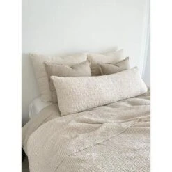 Ivory & Taupe Cotton Waffle Weave Bed Blanket - Anaya -Decor Haven Shop GUEST de84a9b8 812b 442f beb5 27cdcf381d6f