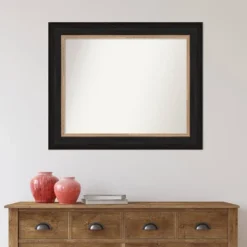 35" X 29" Non-Beveled Vogue Black Wall Mirror - Amanti Art -Decor Haven Shop GUEST de976839 1e11 4faa b5c0 1d7fc9d336ba