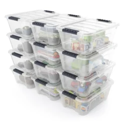 Costway 12 Pack Latch Stack Storage Box Tubs Bins Latches Handles -Decor Haven Shop GUEST de9c5bb4 5c4a 46d9 8ee1 404b752927e6