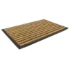 1'5" X 2'5" Striped Indoor/Outdoor Recycled Rubber/Coir Doormat Natural/Black - Entryways -Decor Haven Shop GUEST df428e3d db3c 409b 8233 420432b84307