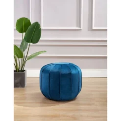 20" Round Pouf Ottoman - WOVENBYRD -Decor Haven Shop GUEST df5aa9d9 8a30 43bc a106 8cd89bc1504e