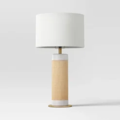 Ceramic Table Lamp With Natural Wrap White - Threshold™ -Decor Haven Shop GUEST e01250f9 e0e6 4ca1 99cd e9e54fdd259d