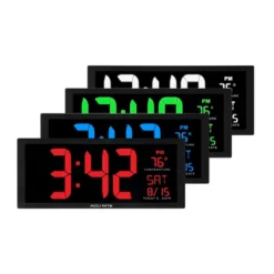 AcuRite 14.5" Digital Clock With Indoor Temperature Red -Decor Haven Shop GUEST e051b171 2d92 42e7 9c1a a8b2bb681a0c